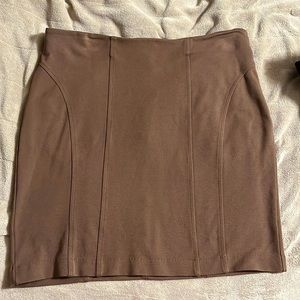 Brown stretch skirt